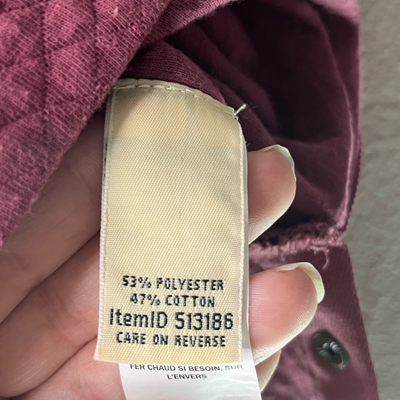 L.L Bean Women’s SoftLight Quilted Top Funnelneck Pullover Muted Plum Size Large - Picture 6 of 8